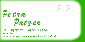 petra patzer business card